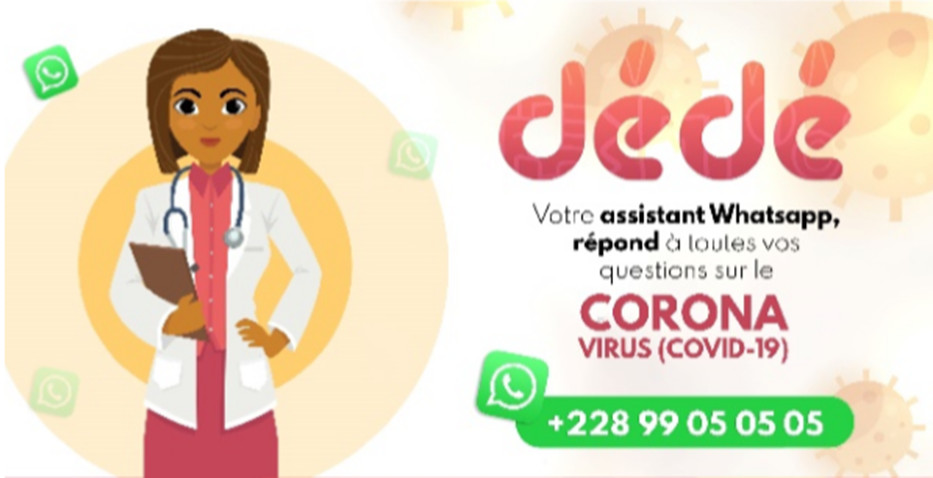 L’assistant WhatsApp Dédé vous permet de savoir si vous êtes infecté par le coronavirus ou pas. La solution est développée par la start-up Semoa, une plateforme spécialisée dans les technologies financières. Pour se joindre au combat contre la propagation du coronavirus, Semoa a converti sa plateforme d’opérations monétaires sur WhatsApp en assistant d’autodiagnostic.
