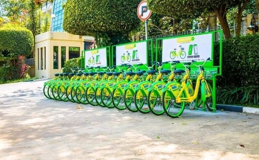 vélos électriques en libre-service à Kigali