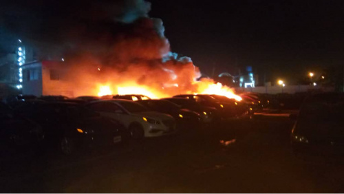 incendie dans la zone portuaire de Lomé